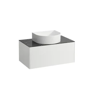 LAUFEN Waschtischunterschrank Sonar 457x777x341 Aus mi 1Schubl, H812340/1/2/3 weiss matt? m. H4054110341431