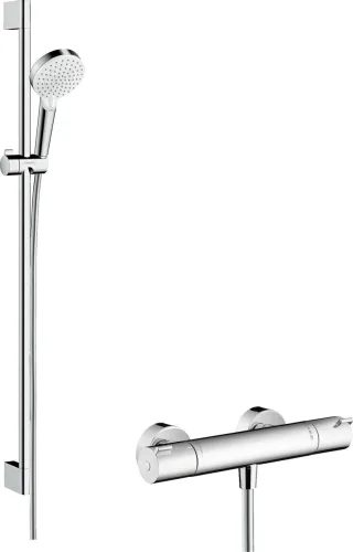 Hansgrohe Brausenkombi Crometta Vario/ Ecostat 1001 CL/Unica 900mm weiss/chrom, 27813400 27813400