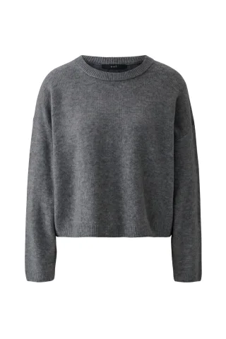 Oui - NILA Pullover steel grey - Gr. - 36
