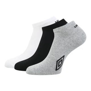 Umbro - Sneaker-Socken für Herren/Damen Unisex (3er-Pack) (Weiß/Schwarz/Grau)