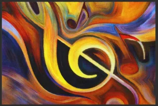 Fussmatte Musik 6195 | Größe: 60 cm x 45 cm