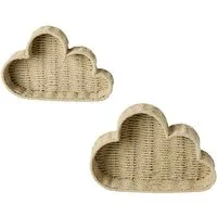 vertbaudet Kinderregal Wandregale in Wolkenform, 2er-Set aus Papierkordel, Kinderzimmer