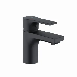 Kludi ZENTA SL Waschtischarmatur 75mm 5,0 l Ablaufgarnitur, ECO PLUS mattschwarz, 483893965 483893965