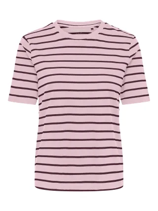 ONLY - ONLHAPPY S/S O-NECK STRIPE TEE JRS Pale Lilac - Gr. - XL