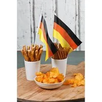 elasto Flagge Deko-Fahnen Set "Stick" Deutschland Deutschland-Farben, Hochwertige Deutschland-Fahnen - langlebig, praktisch und patriotisch!
