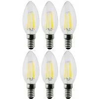 Maclean LED-Leuchtmittel, E14, 6 St., Warmweiß, 4W [40W] 470 Lumen oder 6W [60W] 600 Lumen, Birnen u. Kerzen-Form