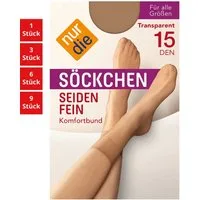 Nur Die Füßlinge Seidenfein 15 DEN Damen (1er/3er/6er/9er Pack, 6-Paar) sneaker-socken strumpf strümpfe