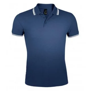 SOLS - Polo manches courtes PASADENA - Homme (Bleu marine/blanc)