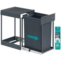 SONGMICS Mülleimer Küche, für Unterschrank, 1 x 20 L, Abfalleimer