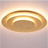 GLOBO LIGHTING LED Deckenleuchte, LED-Leuchtmittel fest verbaut, Warmweiß, Deckenlampe Deckenleuchte Wohnzimmerlampe gold LED Schlafzimmerlampe D