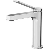 EMKE Waschtischarmatur Badezimmer Mischbatterien Einhebel Wasserhahn für Aufsatzbecken Kupfer (Mischbatterie) Höhe 12,5 cm, mit heißes und kaltes Wasser, chrom/Schwarz/Rose Gold/Weiß
