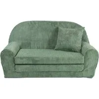 FORTISLINE Kindersofa Mini-Sofa Rosalia aus Cord – Komfort, Stil und Sicherheit für Ihr Kind, zusammenklappbar, waschbarer Bezug, keine Montage erforderlich