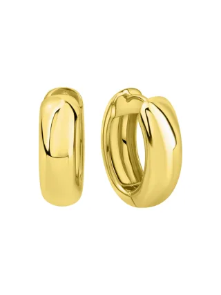 Zeeme Basic Klappcreolen 925/- Sterling Silber vergoldet oval