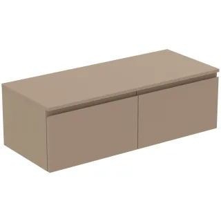 Ideal Standard Waschtischunterschrank Finesse Ausschnitt r/l 1202x505x378mm, 2 Auszüge Greige matt, E3436UP