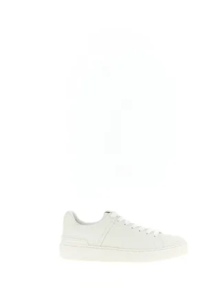Balmain Weiße Kalbsleder Sneakers