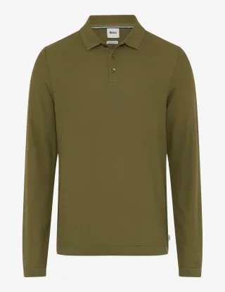 Brax Herren Polo Style PRINCETON burnt olive Grün Oliv, grün - oliv, Gr. M