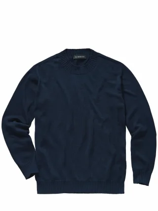 Mey & Edlich Herren Prima-Pima-Pullover Blau 100 % Baumwolle
