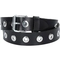kiddybelts Ledergürtel Ledergürtel Kids 25mm in Schwarz mit Ösen und Schließe in Silber (KB14-790, 1-St) sehr weiches Vollrindleder