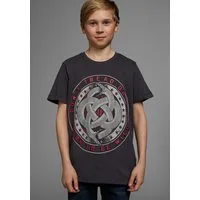 KIDSWORLD T-Shirt Kurzarm, Basic-Passform, mit modischem Druck, Rundhalsausschnitt