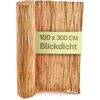 Praknu Balkonsichtschutz Schilf Balkon Sichtschutz - FSC® Zertifiziertes, Natürliches Schilf (Einzelartikel) Nachhaltige FSC® Zertifizierte wetterfeste Sichtschutzzaunmatten
