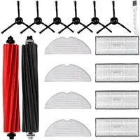 FELIXLEO Staubsaugerdüsen-Set Zubehör für Roborock S8 / S8+ Saugroboter mit 2 Hauptbürste, (17-tlg)