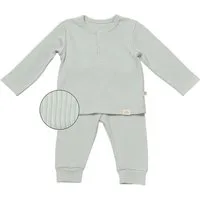 biorganic Langarmshirt & Hose Baby Nature Relax Modal für Jungen und Mädchen Unisex Langarm (Set, 2-tlg., Shirt und Hose) gerippte Textilstruktur (Ripp), Bio-Baumwolle und Modal Größe 68-86