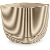 KONZEPT Blumentopf Blumentopf mit Untersetzer, Übertopf Kunststoff, 2IN1 – Der fest integrierte Untersetzer sammelt überschüssiges Wasser