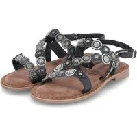 Lazamani LAZAMANI LA75441 BLACK Damen Leder & Textil black Sandalette