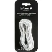 Lafuma Gartenlounge-Sessel Lafuma 4 Gummischnüre mit Endkappen für Relaxliege 4er Set weiß