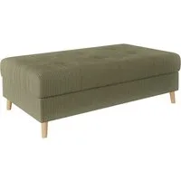 Home affaire Polsterhocker CHARRE XXL, Steppung im Sitzbereich, Maße: B/T/H: 118/73/40 cm, passend zur Serie CHARRE, auch in Cord und Bouclé
