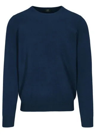COMMANDER Finest Clothing - Rdh.-Pullover Basic, uni denim blue - Gr. - XXL