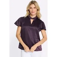 Sieh an! Klassische Bluse Kurzarm-Bluse Kurzarm
