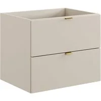 Lomadox Waschbeckenschrank DURANGO-56 Waschtischunterschrank, 60cm, kaschmir, 2 Schubladen