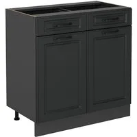 Vicco Unterschrank R-Line, Anthrazit Landhaus/Anthrazit, 80 cm ohne Arbeitsplatte (1-St)