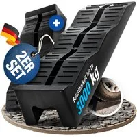 NTG Nutzfahrzeug Technik GmbH Auffahrrampe Auffahrkeile (2er Set) 3 stufig bis 3000 kg pro Set Camper Wohnmobil