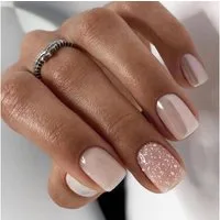 LuxusKollektion Kunstfingernägel 24er Pack Weiß Eckig Kurze Nägel Aufkleben French Press on Nails