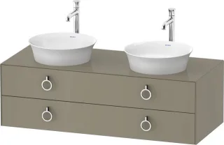 Duravit White Tulip Konsolenwaschtischunterbau wandhängend Stein Grau Hochglanz 1300x550x408 mm - WT WT4993BH2H2