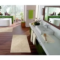 Kleine Wolke Badematte Chrissy, Badvorleger, Badezimmer Teppich, Höhe 10 mm, rutschhemmend beschichtet, beidseitig nutzbar, fußbodenheizungsgeeignet, Baumwolle, rechteckig, Badteppich, Uni Farben
