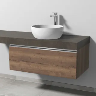Sanipa Waschtischunterbau mit Auszug 2morrow (L2324) 340x900x520 Eiche-Tabak L232450