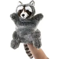Teddys Rothenburg Kuscheltier Handpuppe Waschbär 28 cm Plüschhandpuppe (Handpuppe, Plüschhandpuppe), Plüschhandpuppe