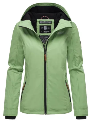 Marikoo Damen Übergangsjacke leichte wind- und wasserabweisende Jacke mit Kapuze Grün