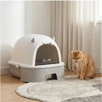 PawHut Katzentoilette Katzenklo mit Schaufel & Aktivkohlefilter, für mittelgroße Katzen bis 5 kg