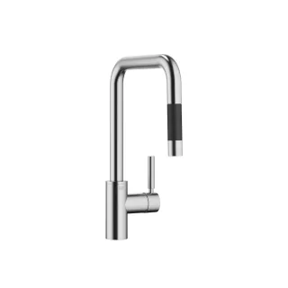 Dornbracht Einhebelmischer Pull-down mit Brausefunktion META SQUARE 33870861 chr gebürstet (Edelstah 33870861-93