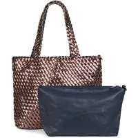 styleBREAKER Schultertasche Große XXL Wendetasche geflochten (2-tlg)