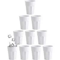 Engelland Becher Kunststoffbecher in modernen Pastellfarben, 250 ml, Mehrweg, 10-tlg., Kunststoff, spülmaschinengeeignet, bruchfest, wiederverwendbar, 250 ml, 0,25 Liter
