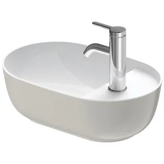 Duravit Luv Aufsatzbecken Weiß Hochglanz / Grau Seidenmatt, 420 mm - 03814223001 03814223001