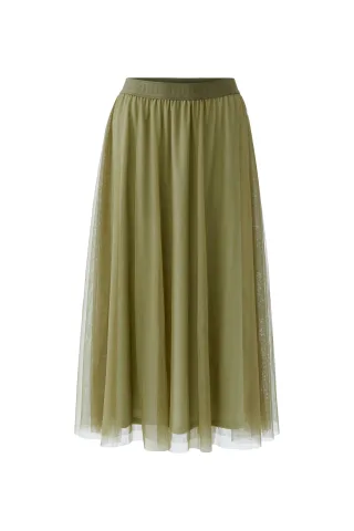 Oui - A-Linien-Rock khaki green - Gr. - 34