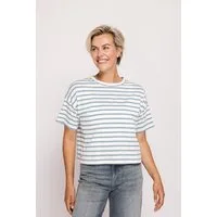 Zhrill Rundhalsshirt ZHGADY Ringel Shirt normale Passform, Kurzarm-Design