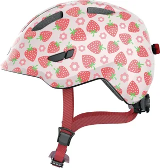 Abus Smiley 3.0 LED Kinder-Helm rose strawberry S (45-50 cm)