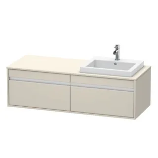 Duravit Ketho Konsolenwaschtischunterbau wandhängend Taupe Matt 1400x550x426 mm - KT6797R9191 KT6797R9191